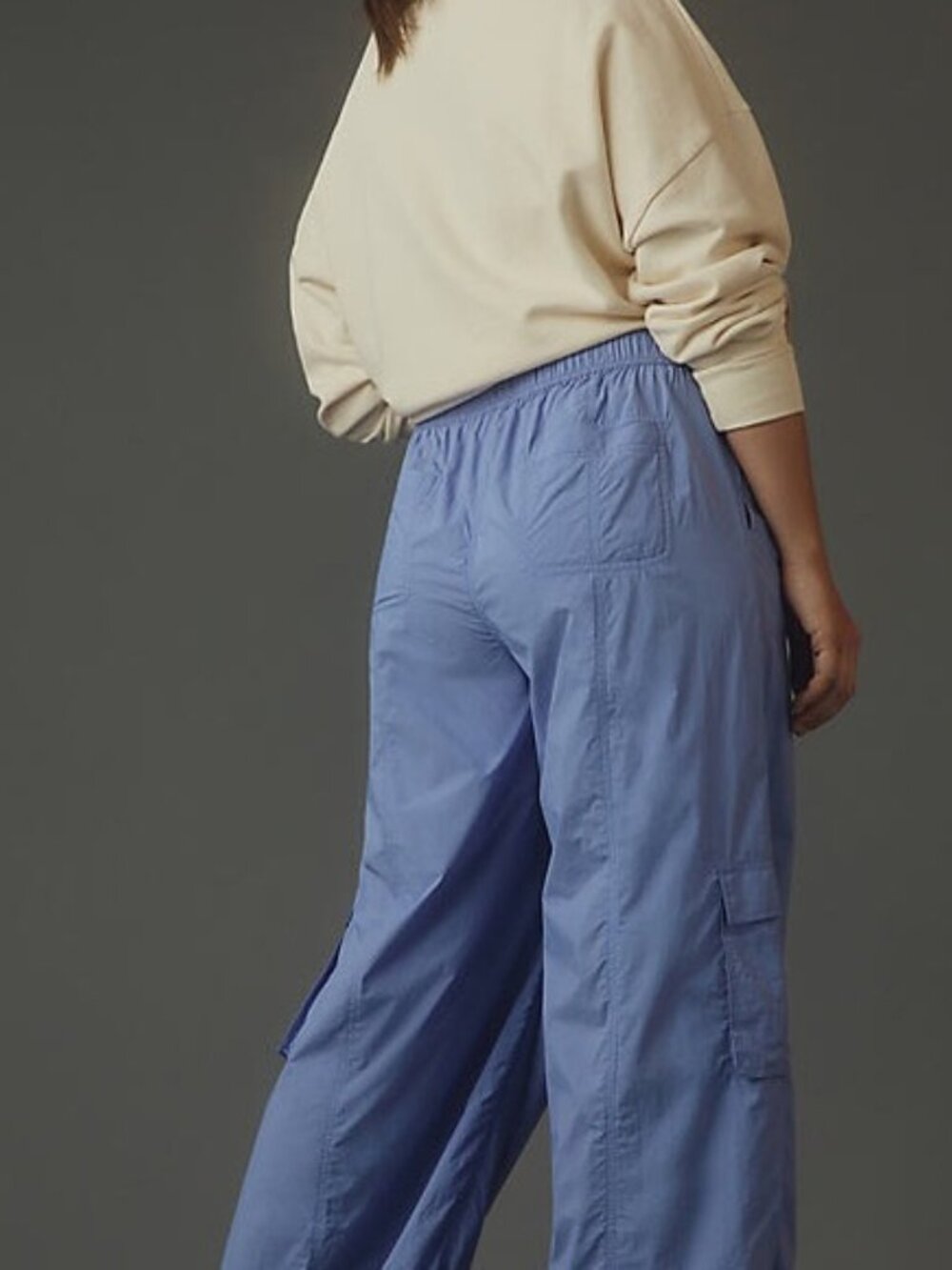 NWOT Anthropologie Daily Practice Cargo Pants Blue size- EXTRA LARGE - Picture 5 of 8